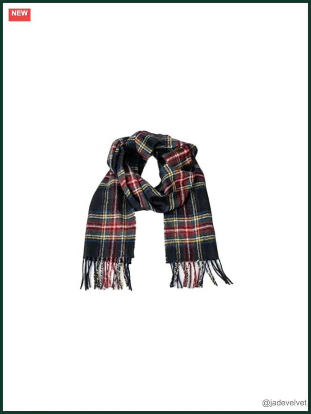 100% Lambswool Tartan Plaid Winter Scarf, Unisex Fashion Scarf